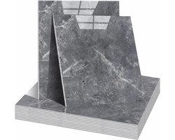 Steenlook tegelstickers 30 x 30 cm, zelfklevende wandpanelen, waterdichte en vuilafstotende peel and stick tegels voor badkamer, slaapkamer en woonkamer, eenvoudig op maat te snijden