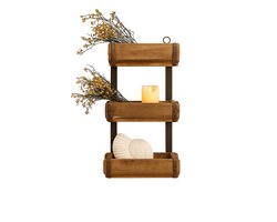 Steenmal Rek 3 Laags - Wandrek - keukenrek - kruidenrek - Hout - Wandplank - Industrieel - Eenvoudig Op te Hangen