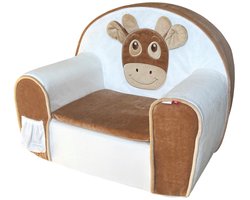 Stefano fashion - Swissy - Koe - kinderzetel - 1 tot 4 jaar - zachte pluche - extra kussentje