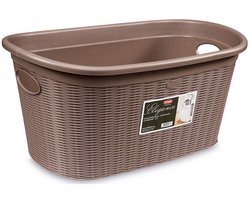 Stefanplast Elegance Wasmand - Taupe - Kunststof - 38x58x28cm