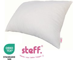 Steff - Kinderkussen - 40x60 cm - 100% katoen percal - extra gevuld - OEKO-TEX label standard 100