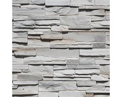STEGU Grenada 2, Steenstrips Wandtegels Gevelbekleding, Betonnen Wandpaneel met Natuursteeneffect, Wandbekleding Binnen & Buiten Vorstbestendig, 55 x 11,7 cm, 0,32 m² 5 stuks, Grijs