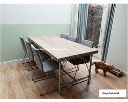 Steigerhout tafel-Steigerbuis-200x80
