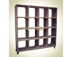 Steigerhouten Boekenkast - Roomdivider