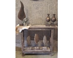 Steigerhouten sidetable Louisana gebrand voor landelijke look. Hal,woonkamer,slaapkamer