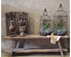 Steigerhouten Sidetable Texas XXXl, hal Sidetable gebrand voor landelijke look