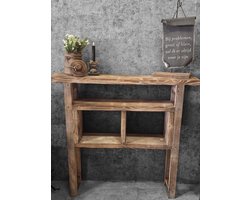 Steigerhouten sidetable's Indiana gebrand voor landelijke look woonkamer hal slaapkamer