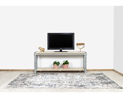 Steigerhouten tv-meubel Steigerbuis - oud steigerhout - 120x50x50h - met wielen