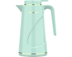 Steijnmeijer® koffiekan -Thermoskan -Lichtgroene - 1 Liter - Met Drukknop - Isoleerkan thermoskan
