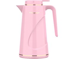 Steijnmeijer® koffiekan -Thermoskan -Lichtroze - 1 Liter - Met Drukknop - Isoleerkan