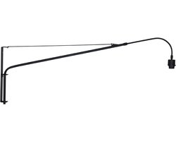 Steinhauer Gramineus - Wandlamp Eigentijds - Zwart - H:56cm  - E27 - Voor Binnen - Metaal - Wandlampen - Slaapkamer - Woonkamer