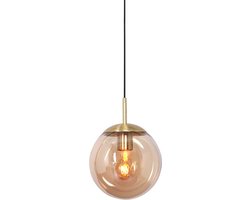 Steinhauer - hanglamp - Bollique LED - amberkleurig - glas metaal - Ø 20cm - E27 - 3496ME