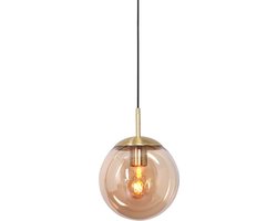 Steinhauer - hanglamp - Bollique LED - amberkleurig - glas metaal - Ø 25cm - E27 - 3497ME