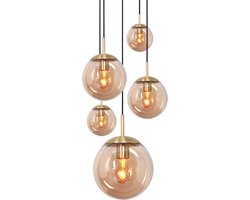 Steinhauer - hanglamp - Bollique LED - amberkleurig - glas metaal - Ø 60cm - E27 - 2730ME