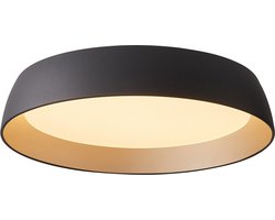 Steinhauer plafonniere Mykty - zwart - metaal - 45 cm - ingebouwde LED-module - 3688ZW