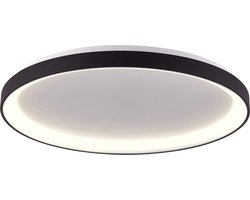Steinhauer plafonniere Ringlede - zwart - kunststof - 38 cm - ingebouwde LED-module - 3691ZW
