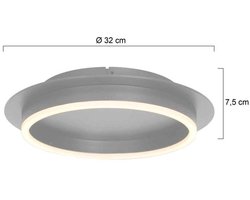 Steinhauer plafonniere Ringlux - staal - metaal - 32 cm - ingebouwde LED-module - 3655ST