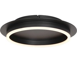 Steinhauer plafonniere Ringlux - zwart - metaal - 32 cm - ingebouwde LED-module - 3655ZW