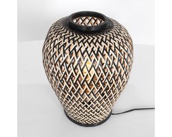 Steinhauer tafellamp Maze - naturel - metaal - 30 cm - E27 fitting - 3131BE