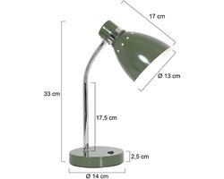 Steinhauer tafellamp Spring - groen - metaal - 14 cm - E27 fitting - 3391G