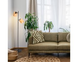 Steinhauer Vloerlamp Bambus 2-Lichts Bamboe Naturel