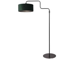 Steinhauer - vloerlamp - Bloeba - groen zwart - metaal velours stof - Ø 40cm - E27 - 4165ZW