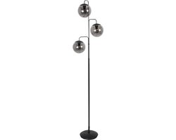 Steinhauer - vloerlamp - Bollique - zwart - glas metaal - Ø 40cm - E14 - 4611ZW