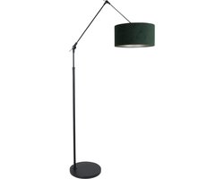 Steinhauer - vloerlamp - Prestige Chic - zwart - metaal velours stof - schemerlamp - E27 - 8115ZW