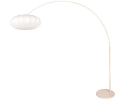 Steinhauer - vloerlamp - Sparkled Light - beige wit - metaal stof - booglamp - E27 - 4318CR