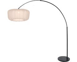 Steinhauer - vloerlamp - Sparkled Light - beige zwart - metaal textiel - booglamp - E27 - 4564ZW