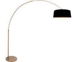 Steinhauer - vloerlamp - Sparkled Light - brons - metaal textiel - booglamp - E27 - 4311BR