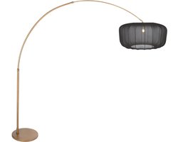Steinhauer - vloerlamp - Sparkled Light - brons - metaal textiel - booglamp - E27 - 4674BR