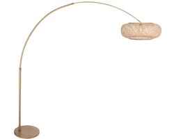 Steinhauer - vloerlamp - Sparkled Light - brons naturel - bamboe metaal - booglamp - E27 - 4309BR