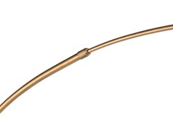 Steinhauer - vloerlamp - Sparkled Light - brons wit - linnen metaal - booglamp - E27 - 4302BR