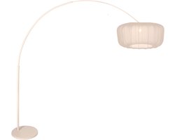Steinhauer - vloerlamp - Sparkled Light - crème - metaal textiel - booglamp - E27 - 4678CR