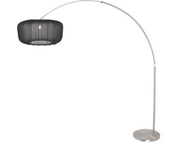 Steinhauer - vloerlamp - Sparkled Light - staal - metaal textiel - booglamp - E27 - 4559ST
