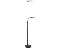 Steinhauer - vloerlamp - Turound - zwart - glas metaal - design lamp - LED - 2989ZW