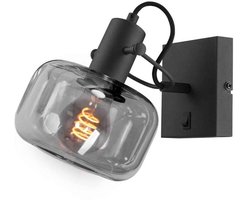 Steinhauer wandlamp Glaslic - zwart - metaal - 3864ZW