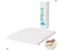 Stella Topper - 180x210 - 12cm dik - Hotel XL - Nasa Traagschuim - Afritsbaar - wasbaar - Luxe Topdekmatras
