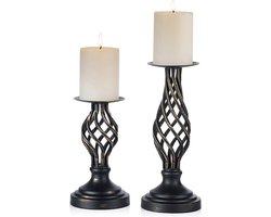 Stellar Kaarsenstandaard - Ijzeren kaarsenstandaard - Hoge kaarsenhouder - Kaarspilaar kaarsenhouder - Ornament - Tafeldecoratie - Kandelaar