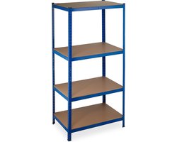 stellingkast - 1060 kg - staal - 180 x 90 x 60 cm - 4 etages - kelder - garage - blauw