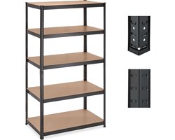 Stellingkast - 1250 kg - 180x100x60 cm - metaal - zwart