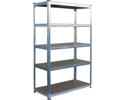 Stellingkast - 180x100x40 cm - 875 kg - metaal - zilver