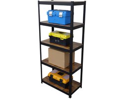 Stellingkast - 180x60x30 cm - tot 500 kg - steeksysteem - industrieel