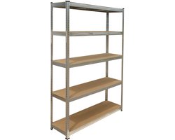 Stellingkast - 200x120x50 cm - 875 kg - metaal - zilver