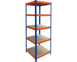 Stellingkast - 200x60x60 cm - tot 875 kg - blauw-oranje