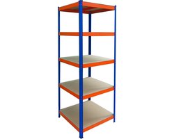 Stellingkast - 200x80x60 cm - tot 875 kg - blauw-oranje
