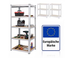 Stellingkast - 200x90x60 cm - 875 kg - metaal - zilver