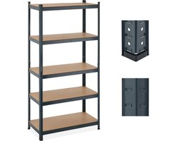stellingkast - 875 kg - metaal - 180 x 90 x 45 cm - 5 planken - garage