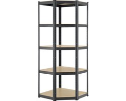 Stellingkast / Magazijnstelling / Opbergkast - Corner Basic - 180 x 70 cm - Grijs